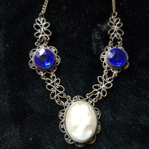 1940s vintage cameo jewelry set